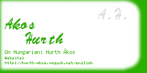 akos hurth business card